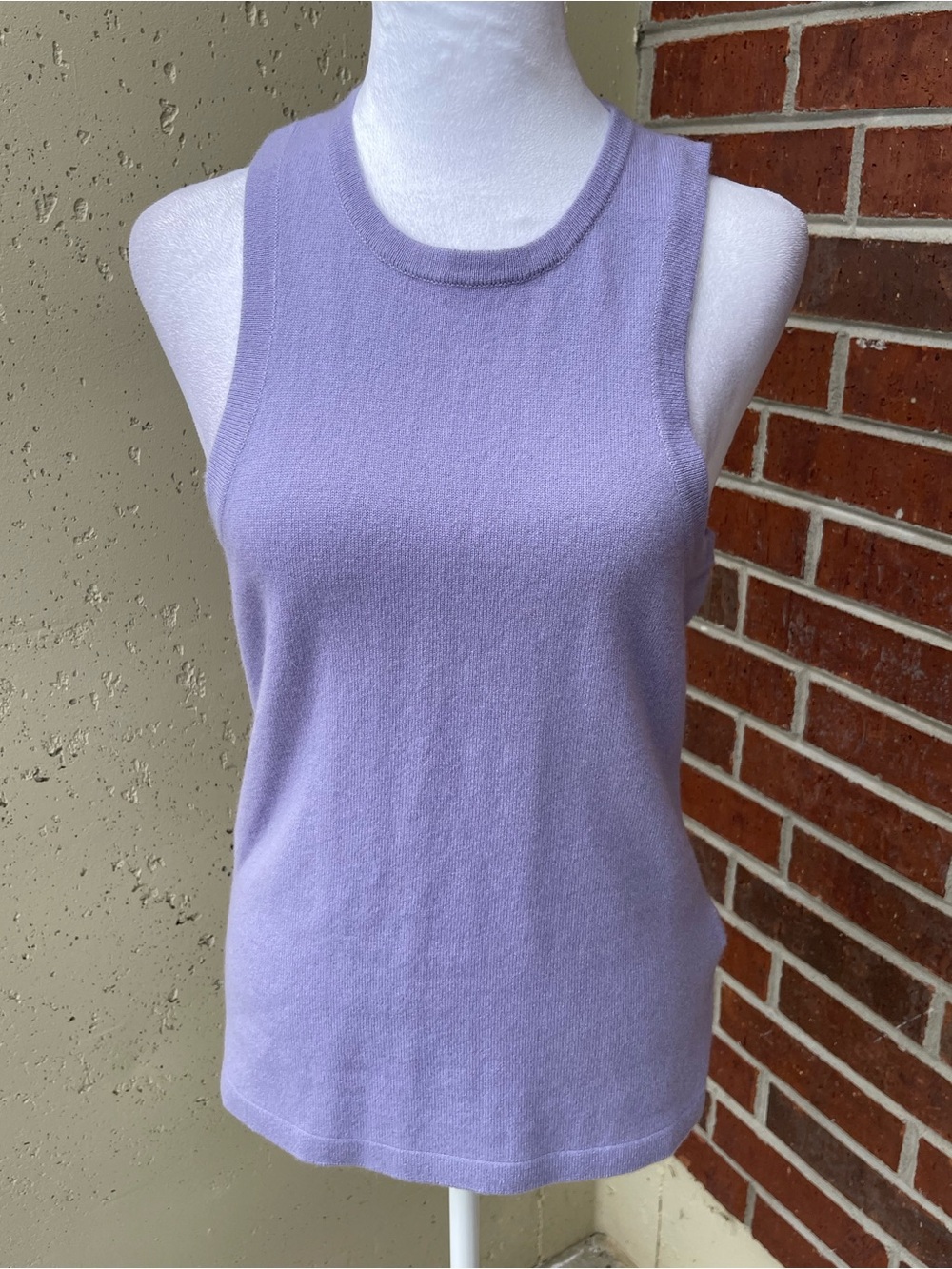 Allude Women’s Lilac 100% Cashmere Luxury Sweater Tank Sz Large New!